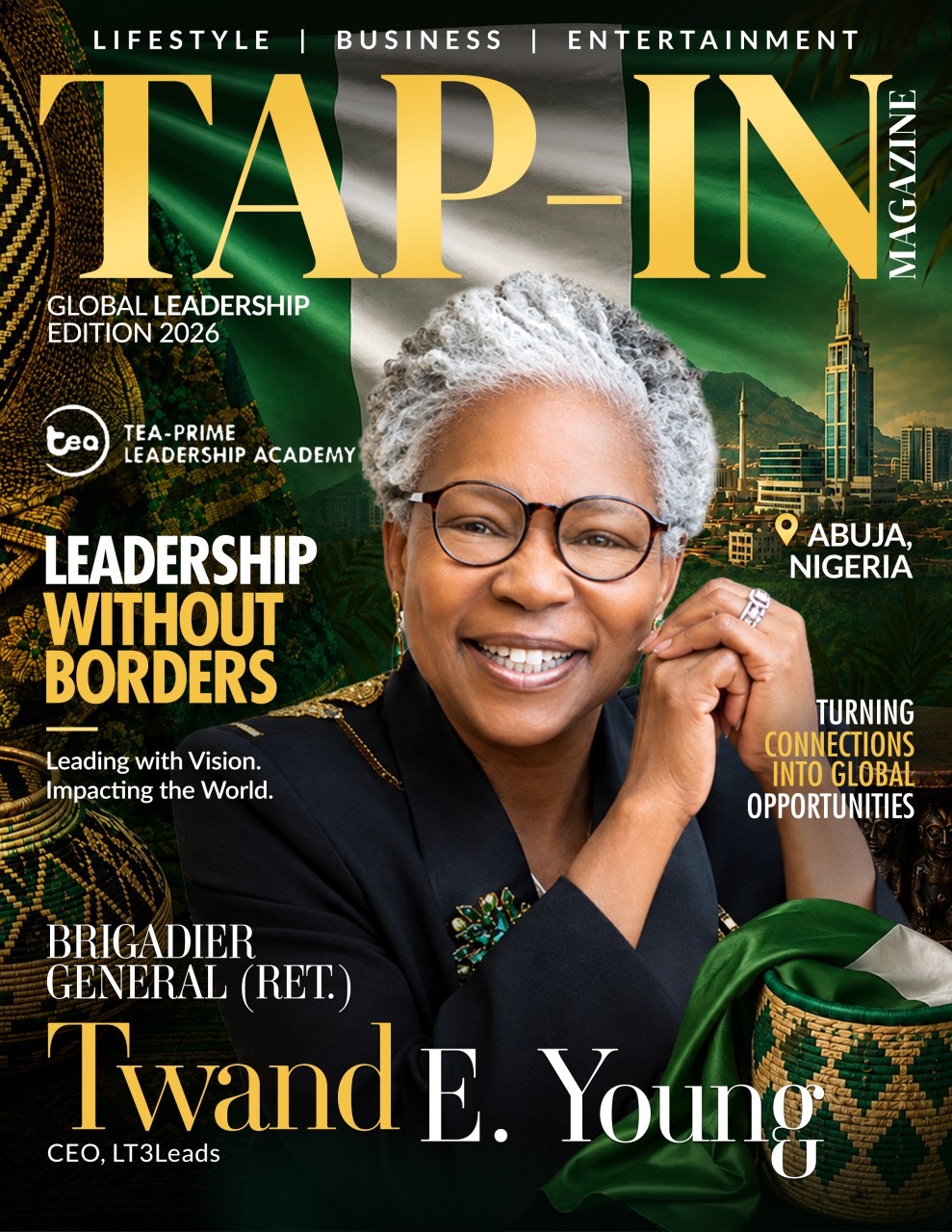 Tap-In Magazine cover featuring Brigadier General (Ret.) Twand E. Young