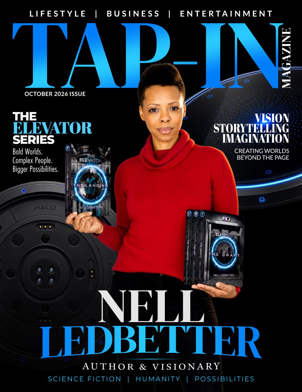 Tap-In Magazine cover featuring Nell Ledbetter