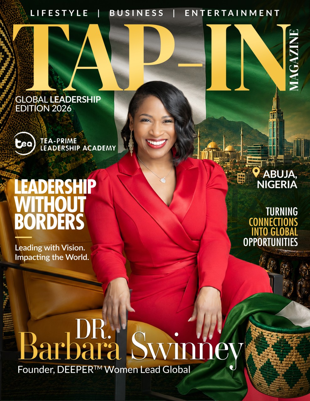 Tap-In Magazine cover featuring Dr. Barbara Swinney