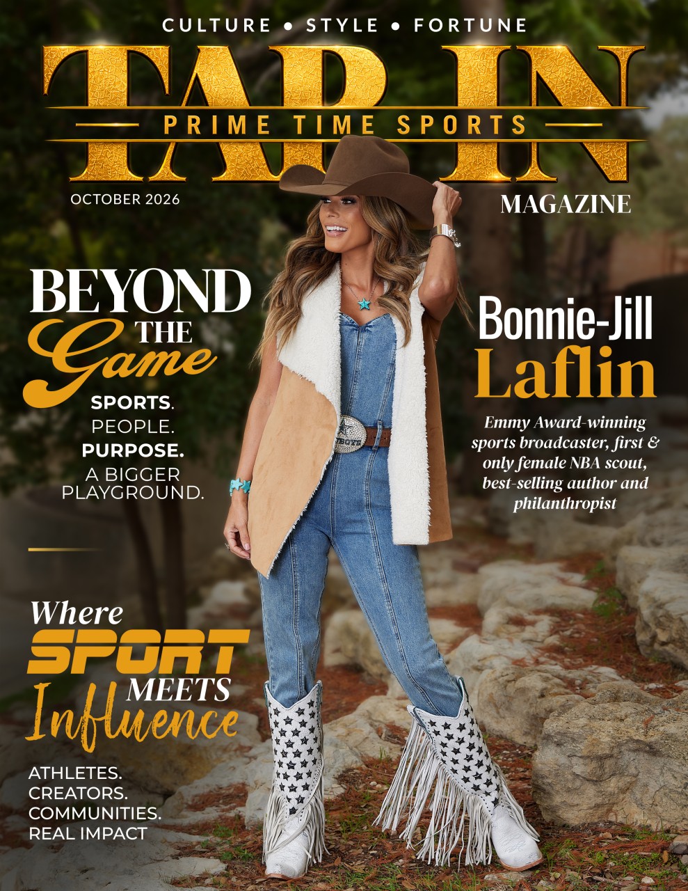 Prime Time Sports cover featuring Bonnie-Jill Laflin