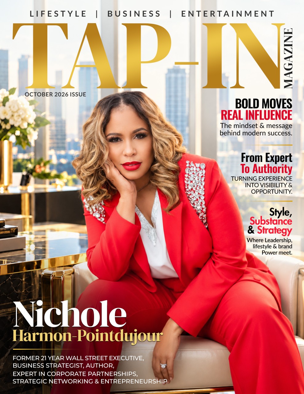 Tap-In Magazine cover featuring Nichole Harmon-Pointdujour