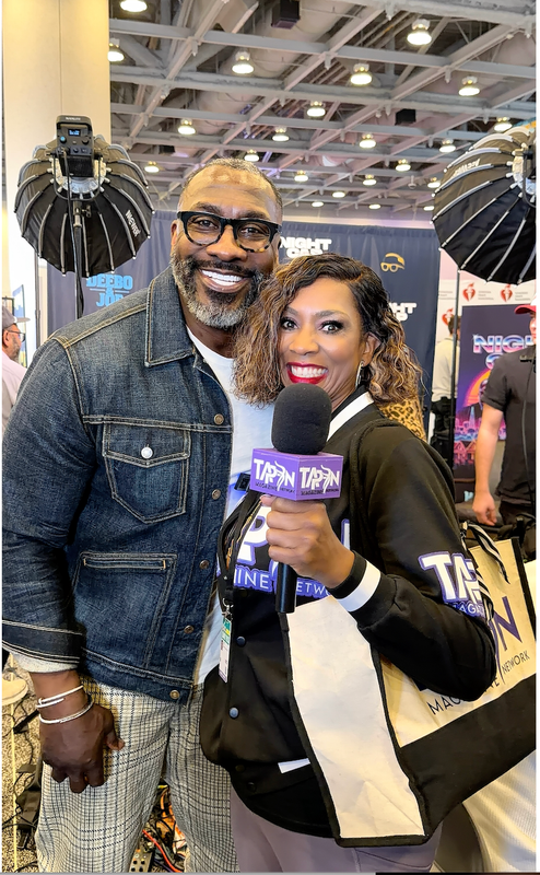 Dr. Tandra Price with a Tap-In Magazine interview guest — original photograph 6